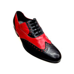 Load image into Gallery viewer, Samuel (Movida by WISH DANCE) (MS14) - Scarpa da Uomo Forma Lunga (3006) Pelle Nera/Rossa e Tacco in Legno
