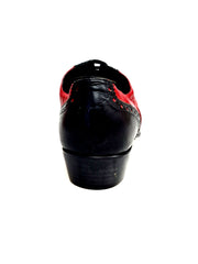 Carica immagine nella Galleria, Samuel (Movida by WISH DANCE) (MS14) - Scarpa da Uomo Forma Lunga (3006) Pelle Nera/Rossa e Tacco in Legno
