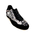 Load image into Gallery viewer, Joop (Movida by WISH DANCE) - Sneaker da Uomo Camoscio Nero Paillettes Argento Nero
