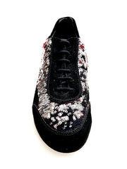 Load image into Gallery viewer, Joop (Movida by WISH DANCE) - Sneaker da Uomo Camoscio Nero Paillettes Argento Nero
