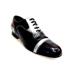 Load image into Gallery viewer, David - Scarpa da Uomo Vernice square nero Pelle Laminato acciaio
