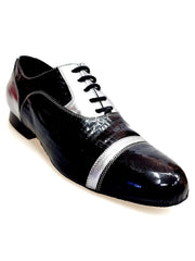 Load image into Gallery viewer, David - Scarpa da Uomo Vernice square nero Pelle Laminato acciaio
