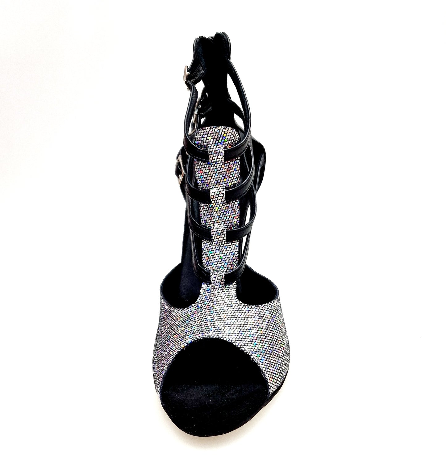 Scarpa da donna Boreale Silver multicolore con tallone in pelle nera, stile elegante e confortevole, brand Wish Dance Shop