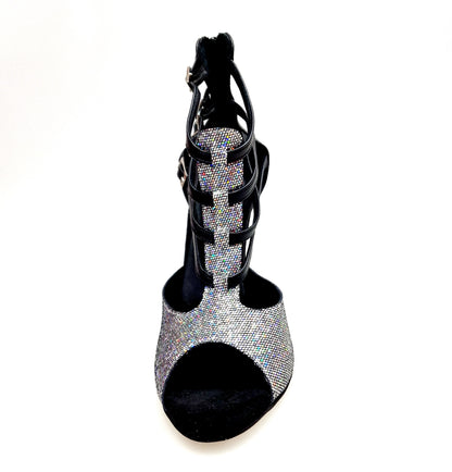 Scarpa da donna Boreale Silver multicolore con tallone in pelle nera, stile elegante e confortevole, brand Wish Dance Shop