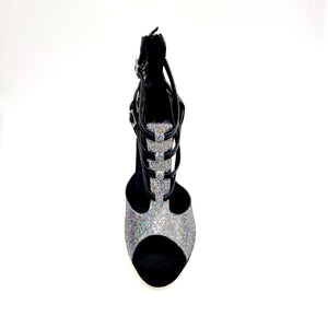 (779F) - Scarpa da Donna in Multicolor Boreale Silver con Tallone in Pelle Nera