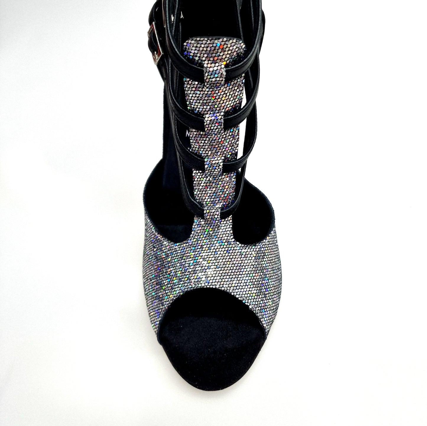 Scarpa donna Boreale Silver multicolore con tallone in pelle nera, Wish Dance Shop, stile elegante e colorato.