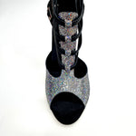 Carica immagine nella Galleria, (779F) - Scarpa da Donna in Multicolor Boreale Silver con Tallone in Pelle Nera
