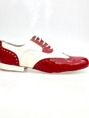Carica immagine nella Galleria, Samuel (Movida by WISH DANCE) (MS14) - Scarpa da Uomo Vernice Rossa e Vernice Bianca Coda di Rondine Tonda 5006
