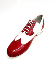 Carica immagine nella Galleria, Samuel (Movida by WISH DANCE) (MS14) - Scarpa da Uomo Vernice Rossa e Vernice Bianca Coda di Rondine Tonda 5006

