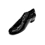 Load image into Gallery viewer, Bogart (006V) - Scarpa da Uomo Stringata Chiusura Mod. Oxford in Vernice Nera Totale e Tacco in Legno
