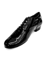 Load image into Gallery viewer, Bogart (006V) - Scarpa da Uomo Stringata Chiusura Mod. Oxford in Vernice Nera Totale e Tacco in Legno
