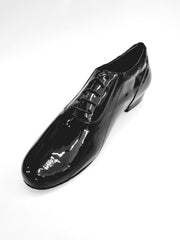 Load image into Gallery viewer, Bogart (006V) - Scarpa da Uomo Stringata Chiusura Mod. Oxford in Vernice Nera Totale e Tacco in Legno
