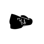 Load image into Gallery viewer, Stefan Black (MS20) KIMA - Mocassino in Camoscio nero profilo Bianco ricamo Kima Bianco Forma Lunga
