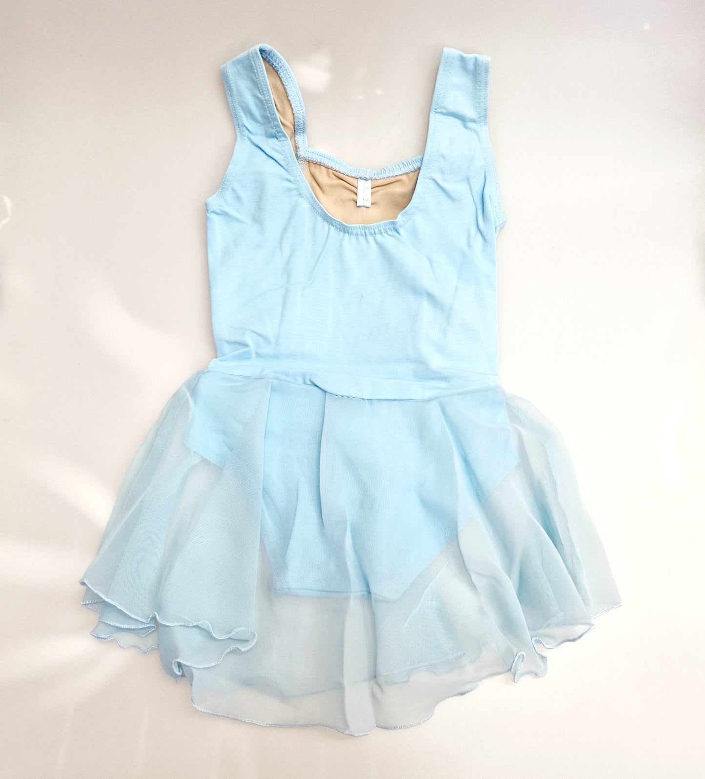 Costume danza classica per bambina ANILDA Wish Dance Shop, body smanicato in cotone elastico con gonnellino in chiffon.