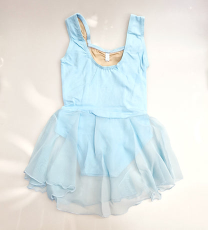 Costume danza classica per bambina ANILDA Wish Dance Shop, body smanicato in cotone elastico con gonnellino in chiffon.