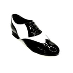 Load image into Gallery viewer, COTISO (108N) - Stringata a Coda di Rondine Mod. Oxford in Vernice Nera e Pelle Bianca
