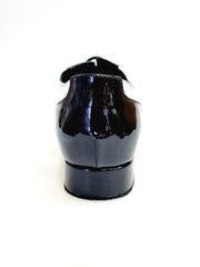 Carica immagine nella Galleria, COTISO (108N) - Stringata a Coda di Rondine Mod. Oxford in Vernice Nera e Pelle Bianca
