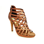 Load image into Gallery viewer, Intrigo (780PLT) - Scarpa da Donna in Glitter Bronzo Tallone in Lurex Bronzo con Tacco alto a Spillo Largo Rivestito Glitter Bronzo e Plateau Flex
