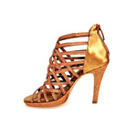 Load image into Gallery viewer, Intrigo (780PLT) - Scarpa da Donna in Glitter Bronzo Tallone in Lurex Bronzo con Tacco alto a Spillo Largo Rivestito Glitter Bronzo e Plateau Flex
