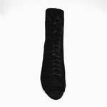 Load image into Gallery viewer, ALEXIS Black (Art. 132) - Mezzo Stivaletto con Zip in Camoscio Nero Tacco a Rocchett0 Rivestito camoscio Nero
