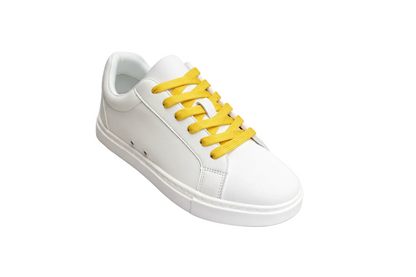 Sneaker ecopelle bianca Suprema White Black Vortex Wish Dance con suola in gomma e resina, dettaglio nero pivot, stile confortevole.
