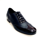 Load image into Gallery viewer, ARTHUR (870 LD Fo/Nu) - Scarpa da uomo Stringata a Coda di Rondine mod. Oxford in Vernice Nera e Pelle Nera
