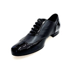 Load image into Gallery viewer, ARTHUR (870 LD Fo/Nu) - Scarpa da uomo Stringata a Coda di Rondine mod. Oxford in Vernice Nera e Pelle Nera
