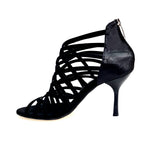 Load image into Gallery viewer, Intrigue (780) - Woman&#39;s Shoe in Black Glitter with Stiletto Heel and Plateau
