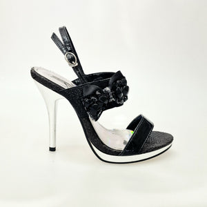 DEMY Plt (Black F99) - Sandalo con Plateau tacco a Spillo Largo