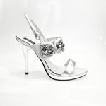 Carica immagine nella Galleria, DEMY Plt (Silver F99) - Sandalo con Plateau tacco a Spillo Largo
