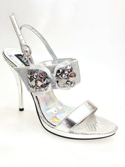 Load image into Gallery viewer, DEMY Plt (Silver F99) - Sandalo con Plateau tacco a Spillo Largo
