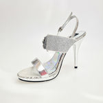 Carica immagine nella Galleria, DEMY Plt (Silver F99) - Sandalo con Plateau tacco a Spillo Largo
