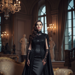Carica immagine nella Galleria, RUBY (R.L. R119 By WISH DANCE ) - Sandalo da Donna in Camoscio Nero con Riga di Swarovski sul Tallone  con Tacco a Rocchettino Sottile Smaltato Nero
