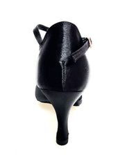 Load image into Gallery viewer, Ely QA (32QA) - Scarpa da Donna in Raso Seta Nero Cinturino Singolo alla Caviglia e Tacco a Rocchetto
