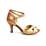 Load image into Gallery viewer, Ely QC (32QC) - Women&#39;s Basic Shoe in Nude Silk Satin and Double Ankle Strap
