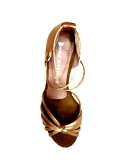 Load image into Gallery viewer, Patty QB (28) - Basic shoe for Woman in Nude satin with straps and double strap on the ankle
