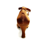Load image into Gallery viewer, Patty 5F QB N (072 QB N) - Scarpa da Ballo Basica da Donna in Raso Seta Bronzo Dark Nodino con 5 Fascette Foderate Pelle
