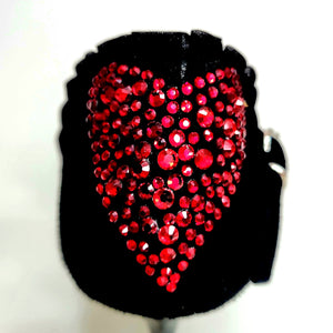Luna Plus Black Cuore SW Red  F.3407 (R.L. by WISH DANCE) - Sandalo da donna in camoscio nero Rouche di Tulle arricciato e Cuore di Swarovski Rosso con Tacco a Spillo Smaltato nero