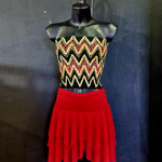 Carica immagine nella Galleria, DANILA - Gonna a Punte Tagliata a Mano libera doppio Tessuto Microfibra Bielastica e Tulle Bielastico Tono su Tono
