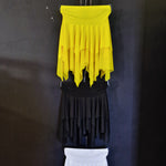 Carica immagine nella Galleria, DANILA - Gonna a Punte Tagliata a Mano libera doppio Tessuto Microfibra Bielastica e Tulle Bielastico Tono su Tono
