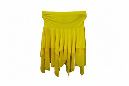 Gonna a punte tagliate a mano in microfibra e tulle elasticizzato, tono su tono, di Wish Dance Shop, elegante e versatile