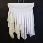 Carica immagine nella Galleria, DANILA - Gonna a Punte Tagliata a Mano libera doppio Tessuto Microfibra Bielastica e Tulle Bielastico Tono su Tono
