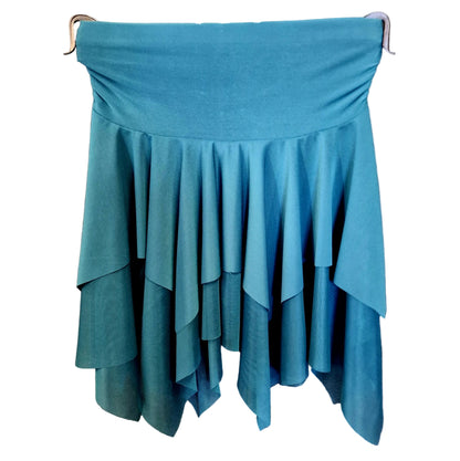 Gonna a punte tagliate a mano Wish Dance Shop in microfibra elastica e tulle tono su tono, stile elegante e versatile.