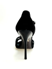 Carica immagine nella Galleria, ROXINA (R.L. XENA By WISH DANCE ) - Sandalo da donna in camoscio nero con Tacco Alto a Spillo sottile
