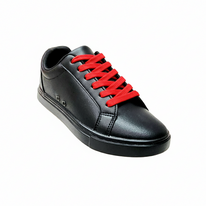Sneaker ecopelle nero e rosso Suprema Black Red Vortex (FCE) con suola in gomma e caucciù, design leggero e flessibile.