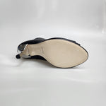 Carica immagine nella Galleria, ALEXIS Black Silver (Art. 132) - Mezzo Stivaletto con Zip in Pelle Nera Tacco a Stiletto Squadrato Sottile in Alluminio Laminato Argento
