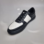 Load image into Gallery viewer, REY Black/White (L0701FCE) - Sneaker in Ecopelle Vegan Bianca e Nera Suola Nera in Gommina e Resina Tecnica
