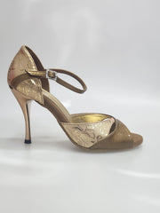 Carica immagine nella Galleria, Ely QA (620L) - Scarpa da Donna Vegas Oro e Metalak Brown