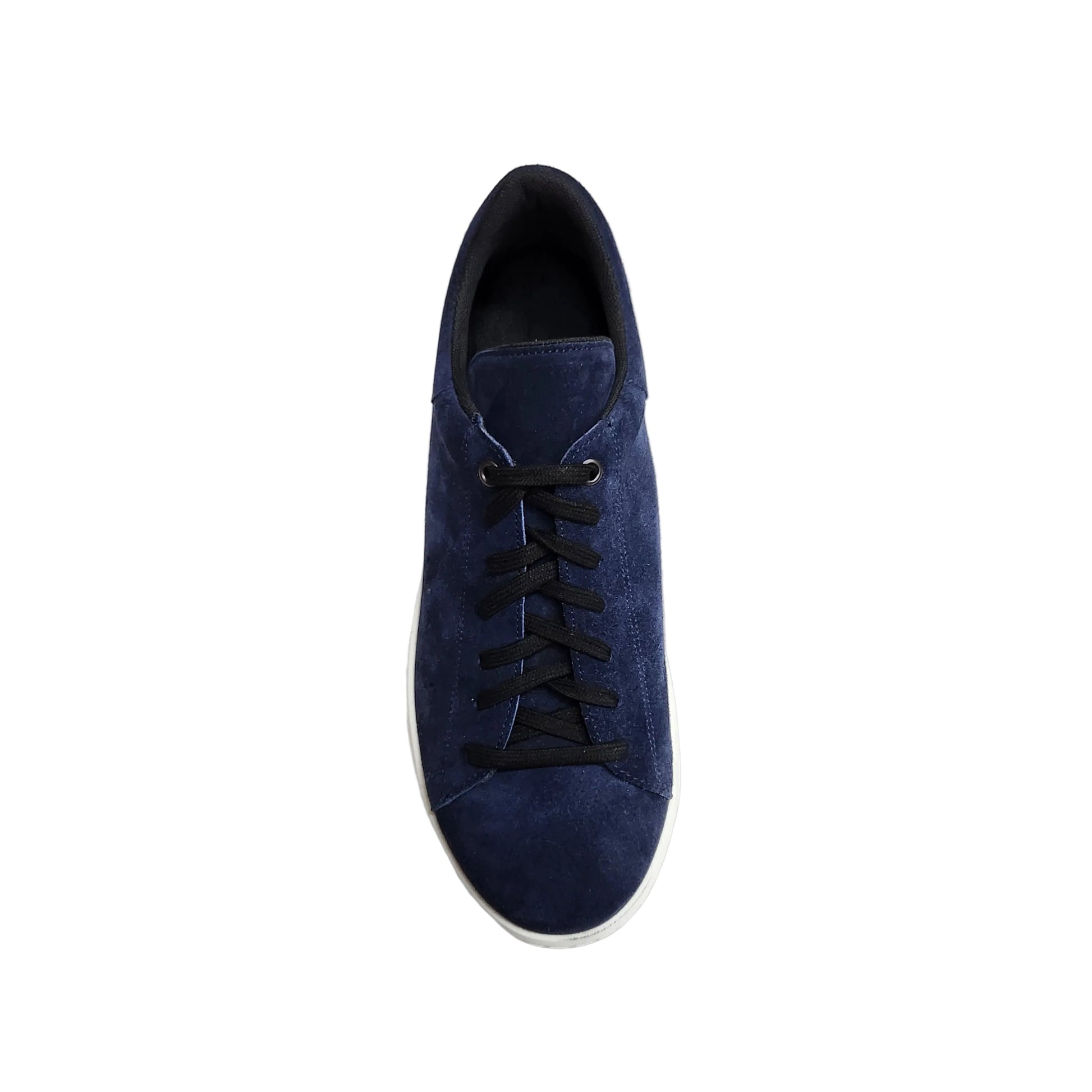 Sneaker NIKOLAS SK5 in vero camoscio blu notte con suola in microfibra, interni traspiranti e dettagli lattice bianco.