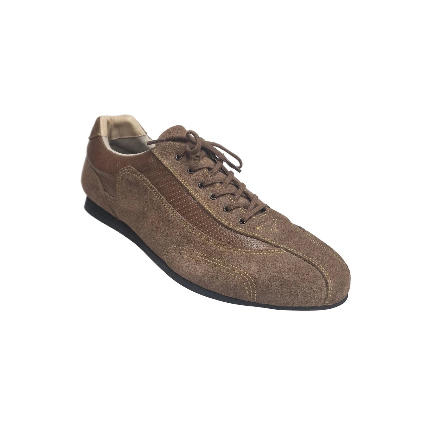 Scarpa da donna in camoscio nero con plateau e tacco a spillo, modello Wish Dance Shop, vista laterale.